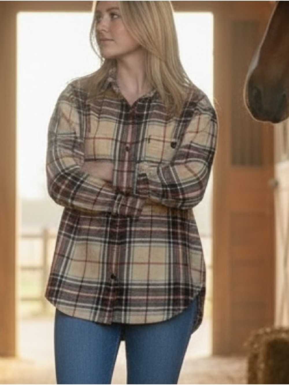 Women's Lauren Ralph Lauren Plaid Heavy Flannel Shirt L